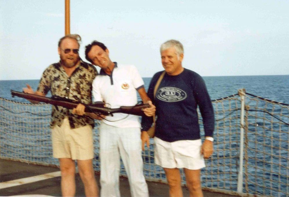 Gold Rover 1982
Round the World trip with the Yacht
Me left, Ch/Eng Neil Harris middle, John Orchard
Capt, right
