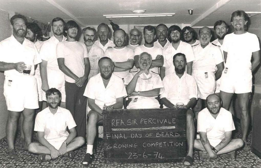 Sir Percy 1974 (Pacific)
End of Beard Growing Contest
Line up as per start photo
