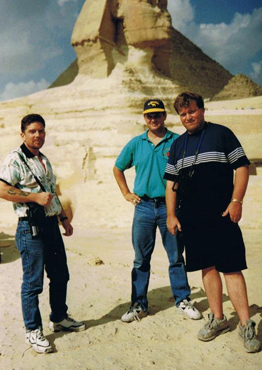  Alan Maloney, Brian Hewitt and Neil Mackie
RFA Fort Grange Cairo 1995

