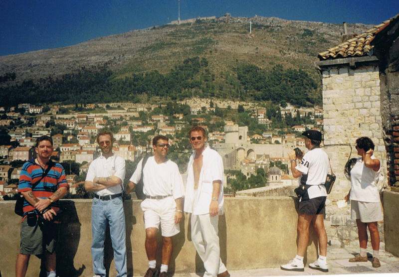 Messrs Maloney, Sykes, Hughes and Williams in Dubrovnik
RFA Fort Grange 

