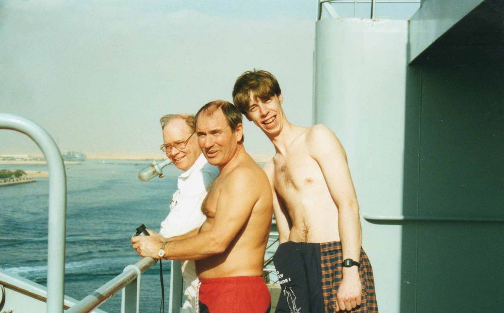 Rupert Hannen, Geoff Picken and Graham Kerr
RFA Fort Austin 1997 Suez Canal 
