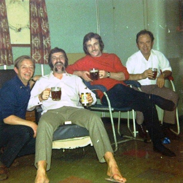  RFA Regent 1972
Bob Hardwick Sk Lab, Phil Walters SHA, Richard Reade and Ivor Noakes Storehouseman. 


