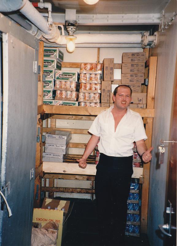 Paul Marshall
RFA Resource, in the Officers Bar stock locker

