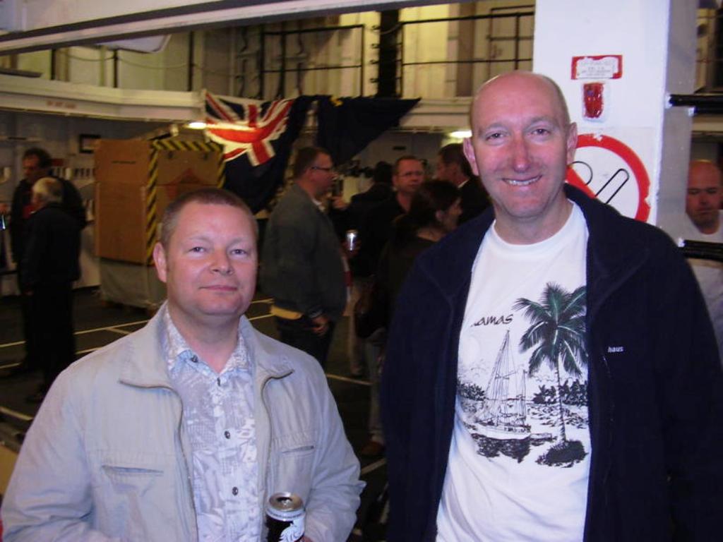 Alastair Lindsay and Andy Bishop
RFA Fort Austin Portsmouth 2009 "Fort Austin 30th Anniversary" 
